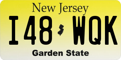 NJ license plate I48WQK