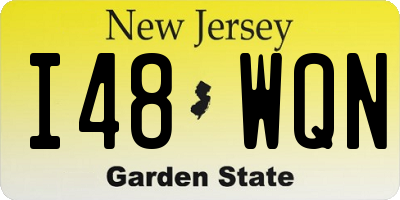 NJ license plate I48WQN