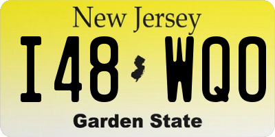 NJ license plate I48WQO