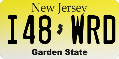 NJ license plate I48WRD