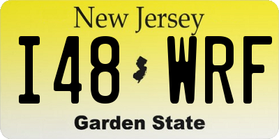 NJ license plate I48WRF