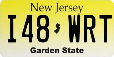NJ license plate I48WRT