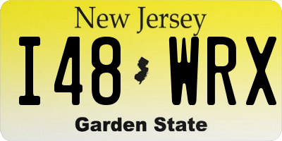 NJ license plate I48WRX