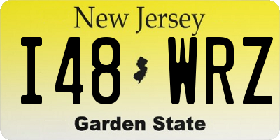 NJ license plate I48WRZ