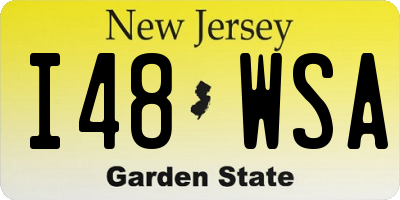 NJ license plate I48WSA