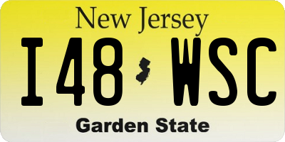 NJ license plate I48WSC