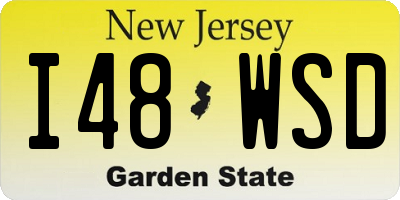 NJ license plate I48WSD