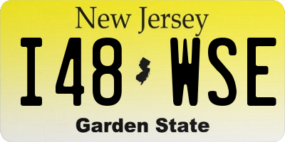 NJ license plate I48WSE