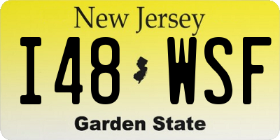 NJ license plate I48WSF