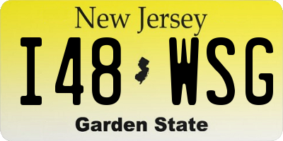 NJ license plate I48WSG