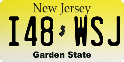 NJ license plate I48WSJ