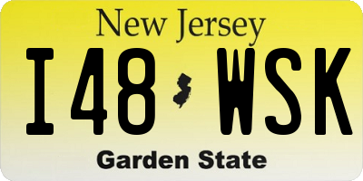 NJ license plate I48WSK