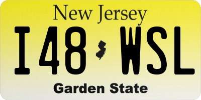 NJ license plate I48WSL