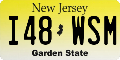 NJ license plate I48WSM