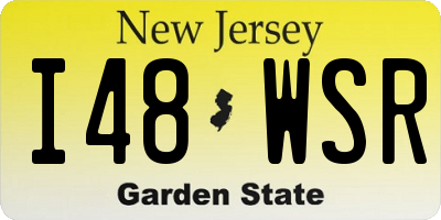 NJ license plate I48WSR