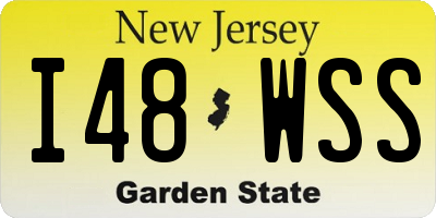 NJ license plate I48WSS