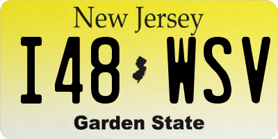 NJ license plate I48WSV