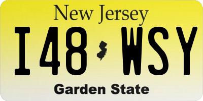 NJ license plate I48WSY