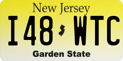 NJ license plate I48WTC