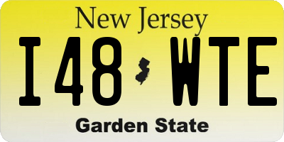 NJ license plate I48WTE