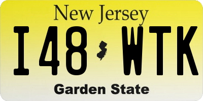 NJ license plate I48WTK