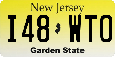 NJ license plate I48WTO
