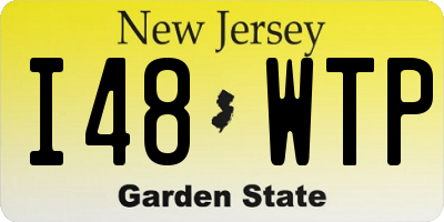 NJ license plate I48WTP