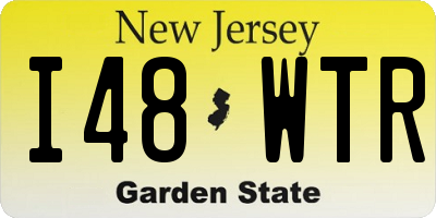 NJ license plate I48WTR