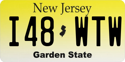 NJ license plate I48WTW