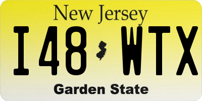 NJ license plate I48WTX