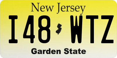 NJ license plate I48WTZ