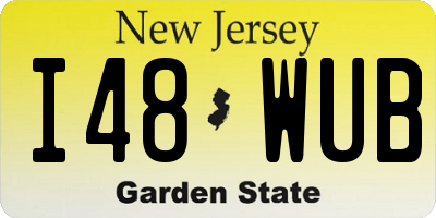 NJ license plate I48WUB