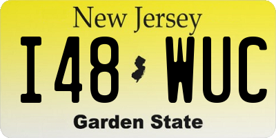 NJ license plate I48WUC