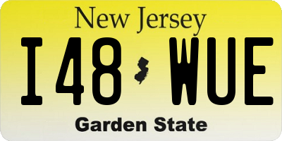NJ license plate I48WUE