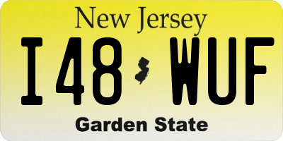 NJ license plate I48WUF