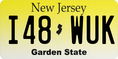 NJ license plate I48WUK