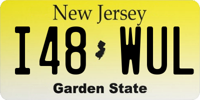 NJ license plate I48WUL