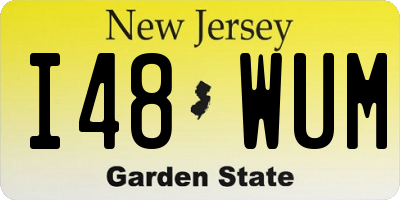 NJ license plate I48WUM
