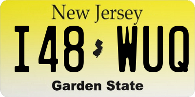 NJ license plate I48WUQ