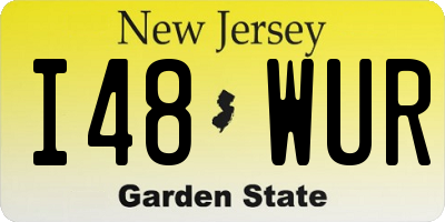 NJ license plate I48WUR