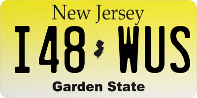 NJ license plate I48WUS