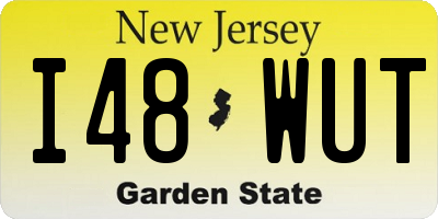 NJ license plate I48WUT