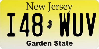 NJ license plate I48WUV