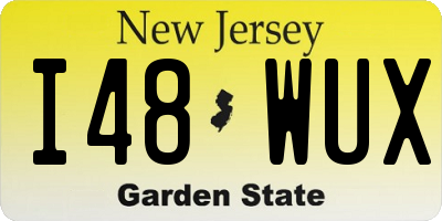 NJ license plate I48WUX