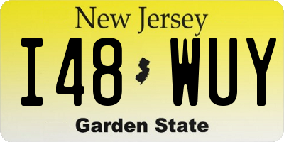 NJ license plate I48WUY