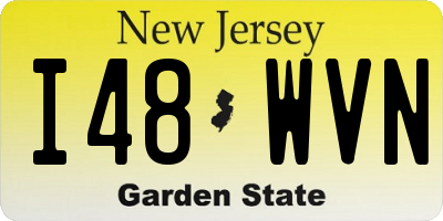 NJ license plate I48WVN