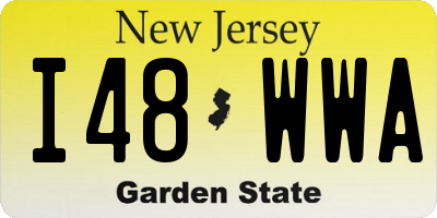 NJ license plate I48WWA