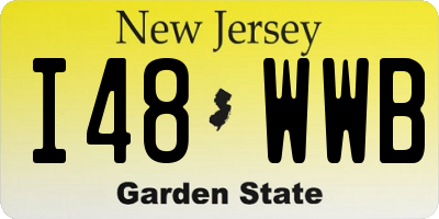 NJ license plate I48WWB