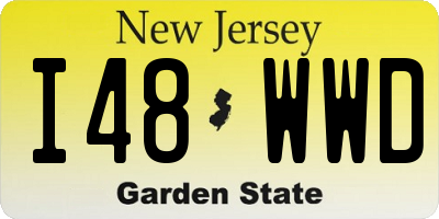 NJ license plate I48WWD