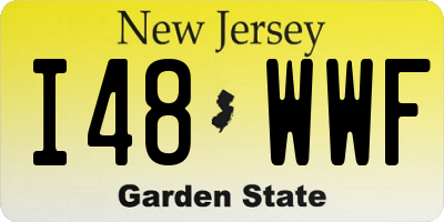 NJ license plate I48WWF